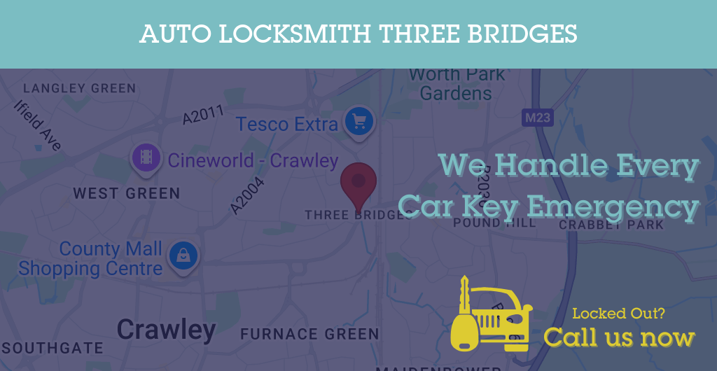 Auto Locksmith Services in Three Bridges - RH postcode
